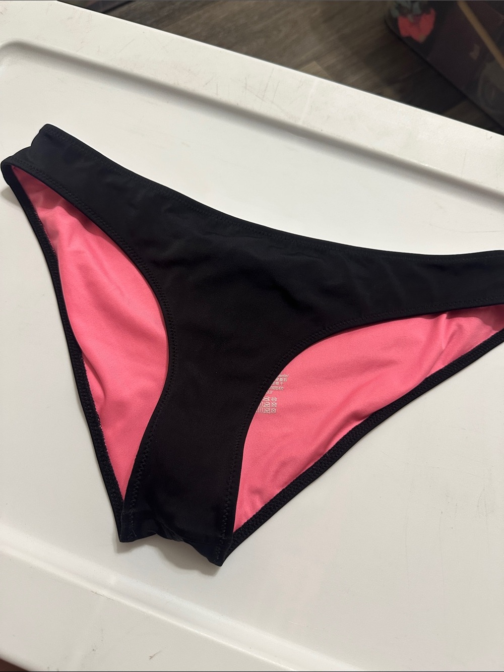 PINK Victoria’s Secret Plain Black Mini Bikini Bottoms S